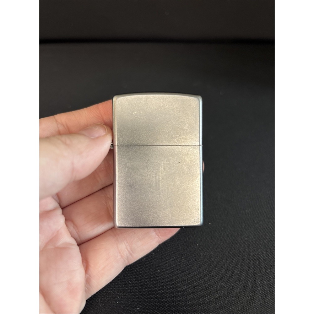 Zippo‎ Lighter 2014 Plain Brushed Chrome Stainless Steel Windproof USA Made.